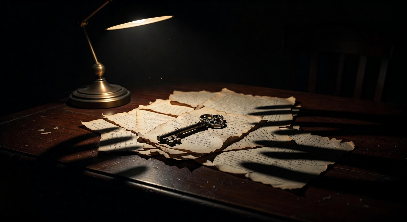 The skeleton key on a desk, representing the weight of knowledge